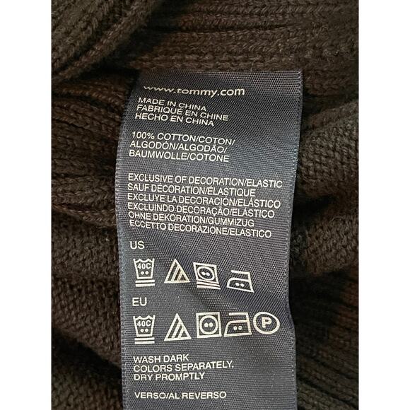 New Men's Tommy Hilfiger 100% Cotton Half Zip Pull Over Navy Blue Sweater XXL - Picture 6 of 8